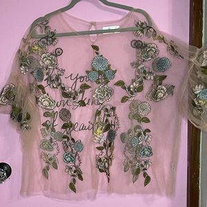 Disney mesh embroidered blouse. from Disney Parks